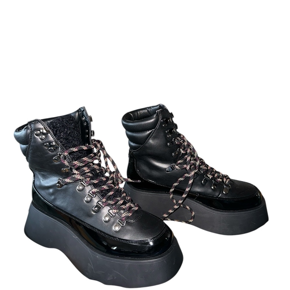 NEW Circus NY by Sam EdelmanGail Lace-Up Platform Boot Y2k Black - Picture 9 of 10